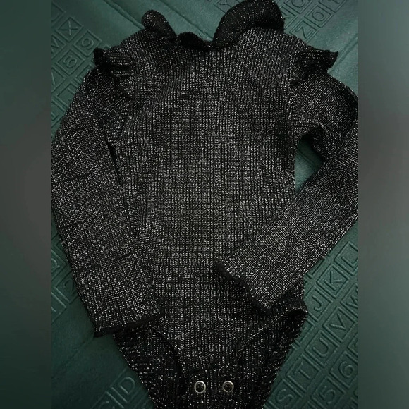Zara baby onesie size 6-9 months sparkly  black!​ - Picture 3 of 9